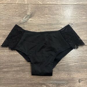 Victoria’s Secret Pink Black Lace Trim Panties